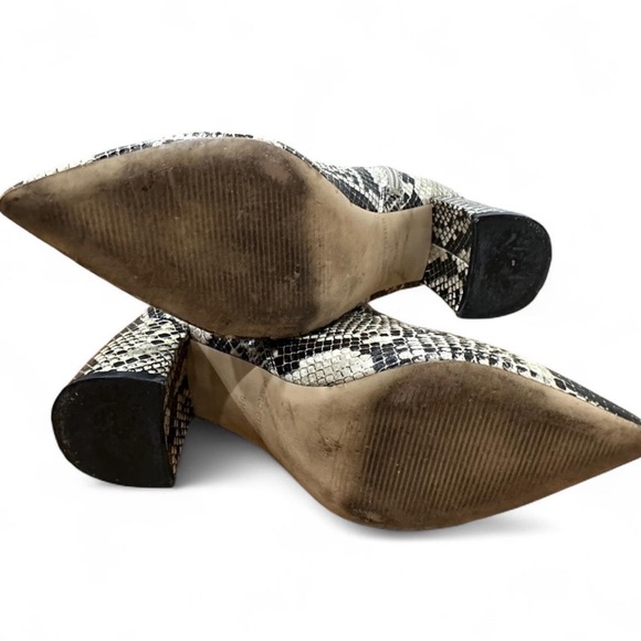 Marc Fisher Black and White Snakeskin Boots - Picture 4 of 5
